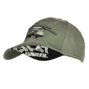 Gorra de béisbol verde con bordado del helicóptero CH-47 Chinook