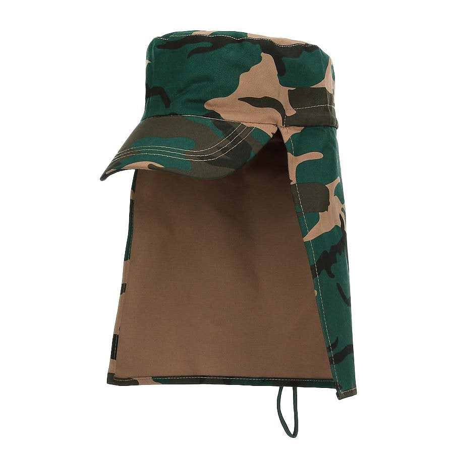 Gorra con visera LEGION WOODLAND con protección de cuello, 100% algodón
