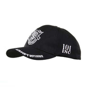 Gorra infantil negra FlexFit con calavera bordada y visera Airsoft Division