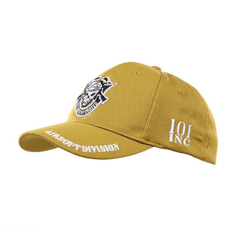 Gorra infantil FlexFit COYOTE con calavera bordada y visera Airsoft Division