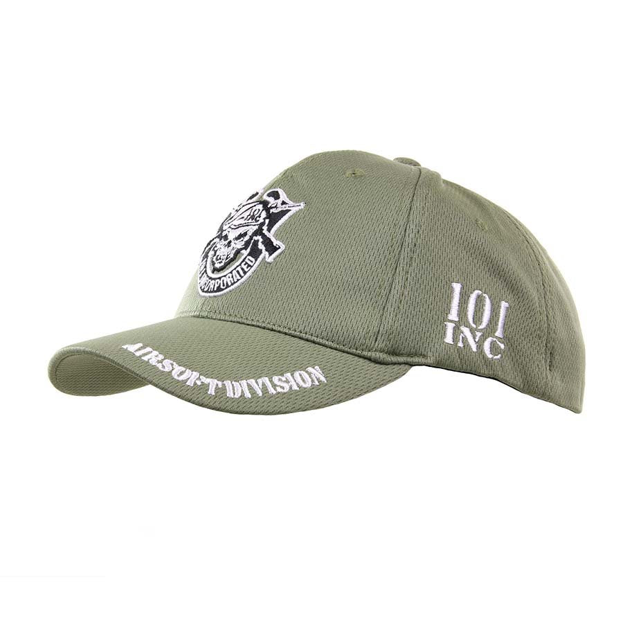 Gorra infantil FlexFit COYOTE con calavera bordada y visera Airsoft Division