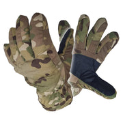 Guantes de invierno TacOp Camo forrados, vista del par con patrón camuflaje y palma reforzada