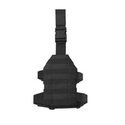 Panel de muslo MOLLE negro, poliéster 600D, compatible PALS/MOLLE