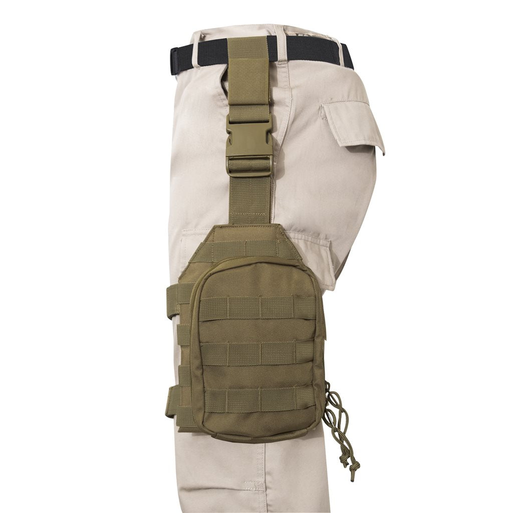 Panel muslo MOLLE profesional en poliéster 600D compatible con PALS/MOLLE