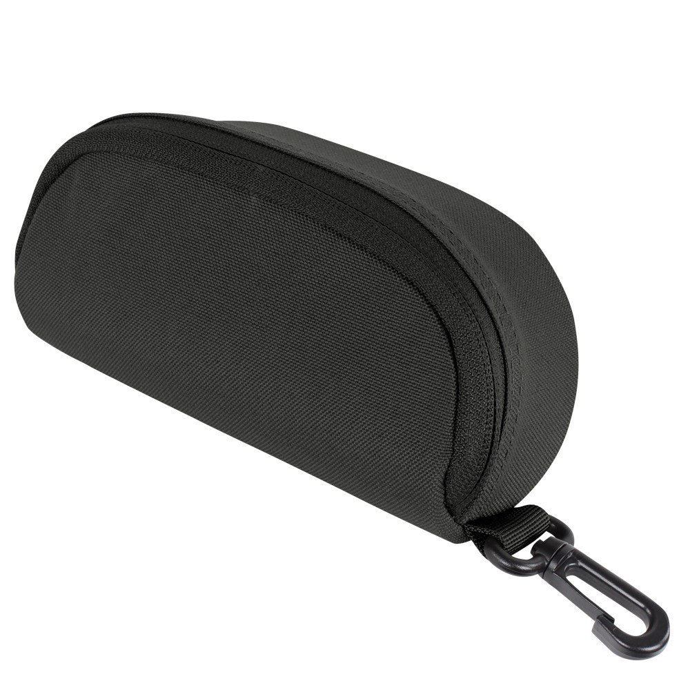 Funda MOLLE para gafas verde con cierre de cremallera y forro suave, aprox. 18 x 7,5 x 6,5 cm