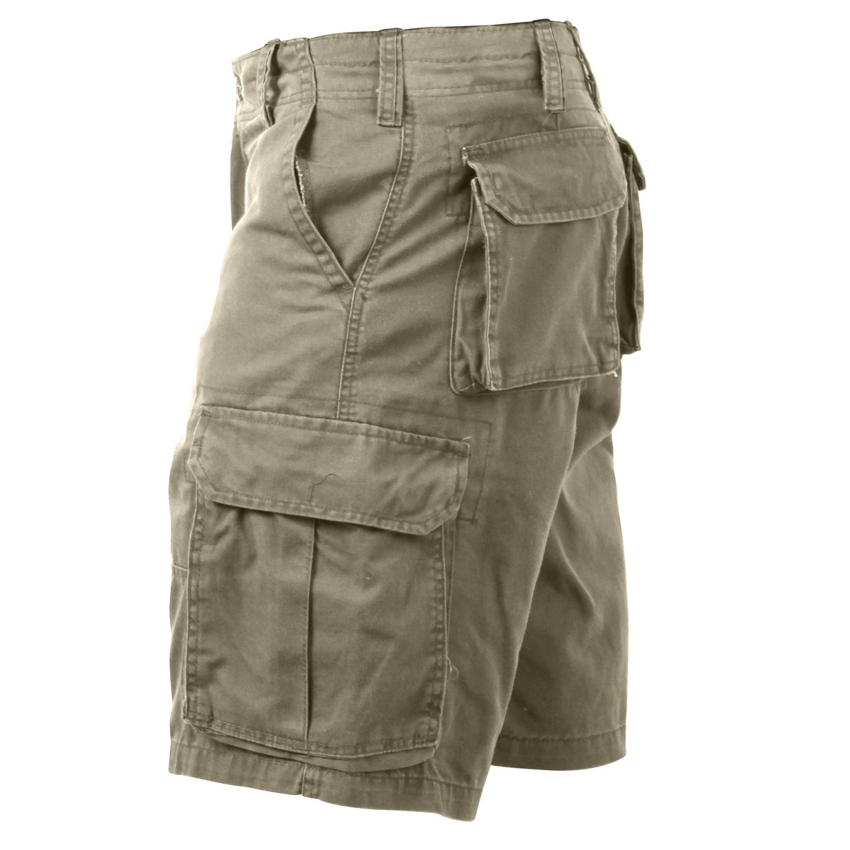 Shorts Paratrooper Rothco ACU kaki, cortos prolongados de tejido resistente