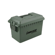 Caja de munición AMMO-OUTDOOR L en plástico polipropileno resistente, color verde