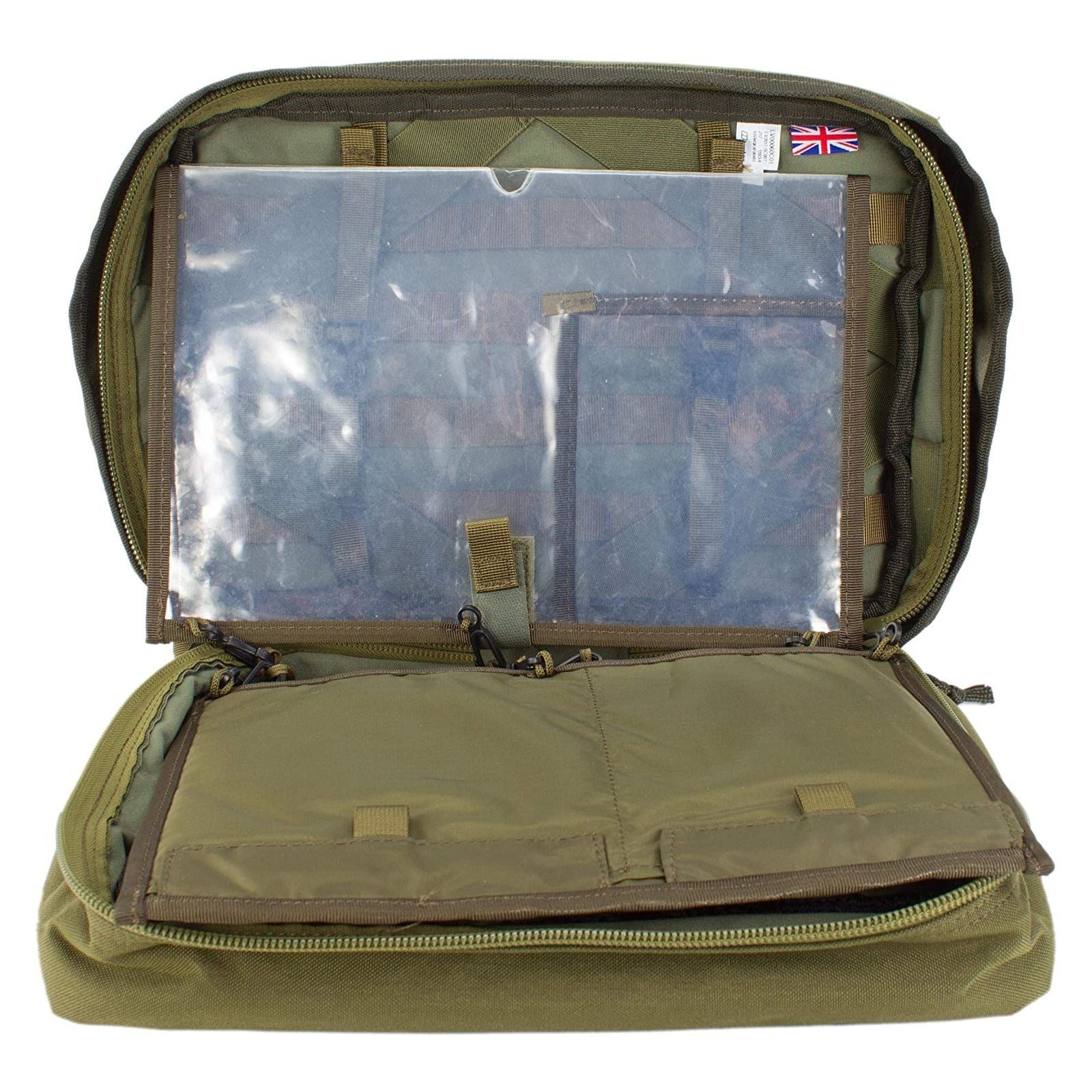 Bolsa organizadora MMPS Plus verde, capacidad 12 L, vista frontal