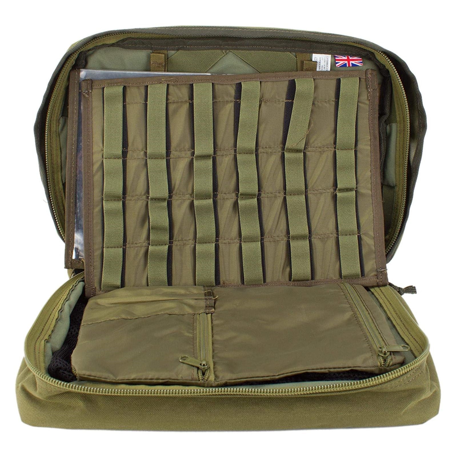 Bolsa organizadora MMPS Plus verde, capacidad 12 L, vista frontal
