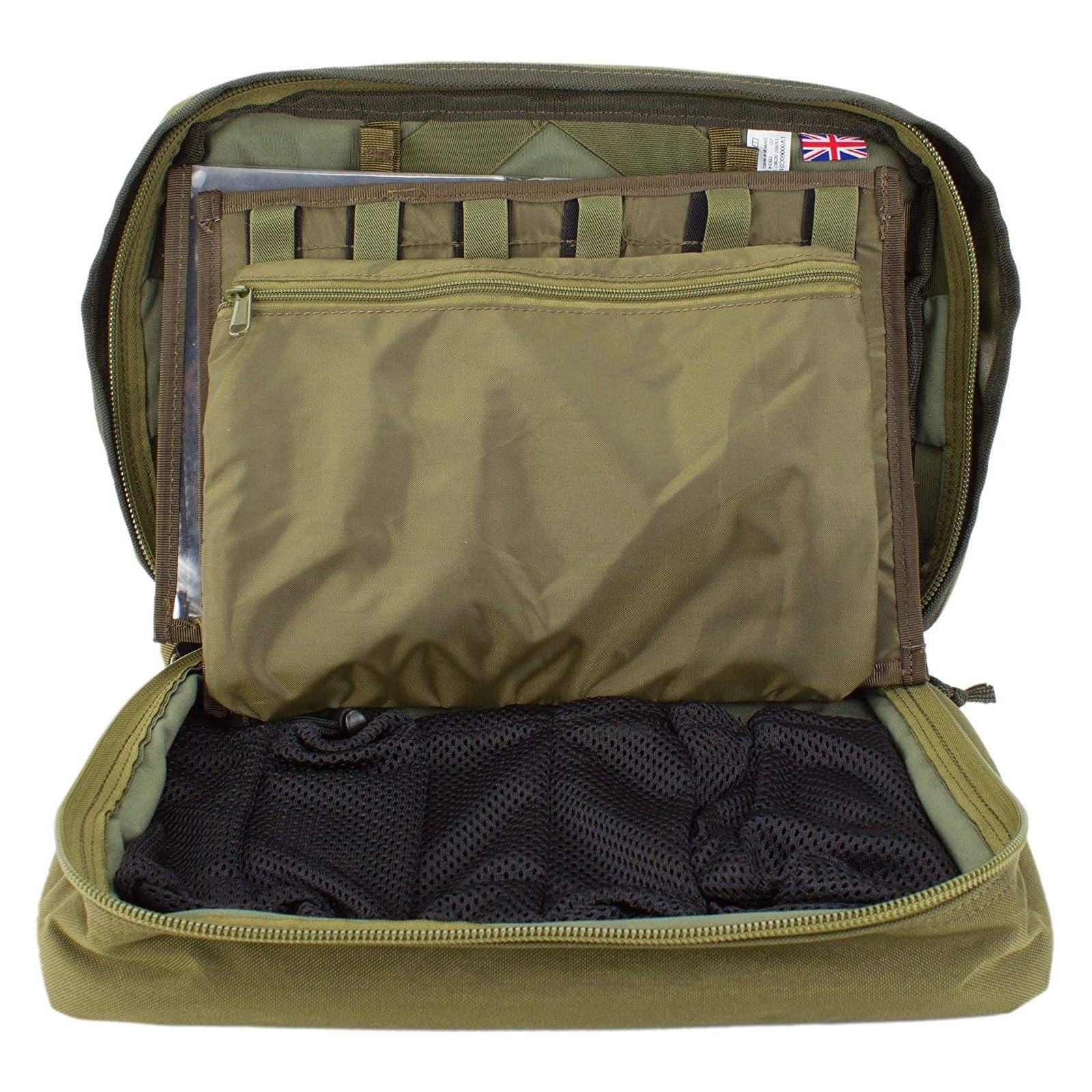 Bolsa organizadora MMPS Plus verde, capacidad 12 L, vista frontal