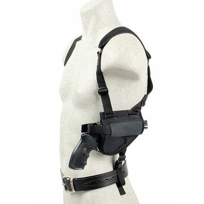 Funda axilar horizontal combinada para revólver de 2 pulgadas para diestros
