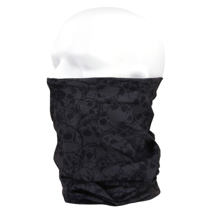 Pañuelo LEBKY multifuncional CoolMax negro, diseño tubular transpirable