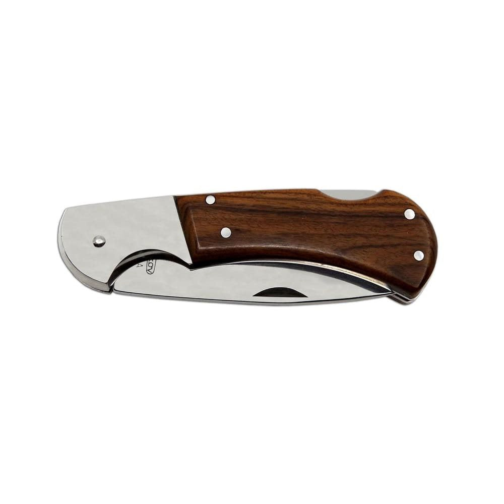 Navaja plegable HABLOCK SAVAGE acero inoxidable con seguro y mango de madera