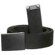 Cinturón para pantalón textil BW negro, ancho 3 cm, hebilla metálica, longitud 140 cm