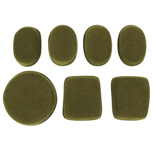 Almohadillas para casco 7 piezas verdes con espuma antichoque