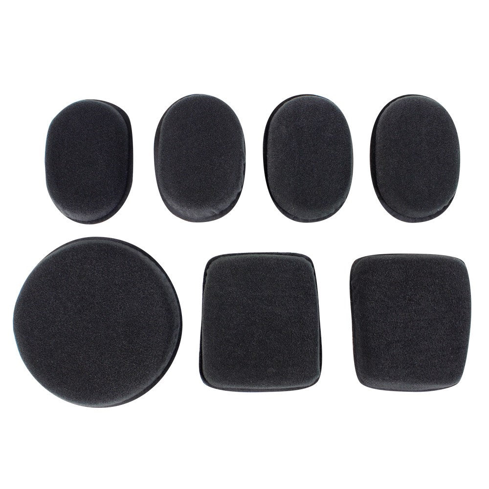 Almohadillas para casco 7 piezas verdes con espuma antichoque