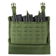 Plataforma frontal LCS VAS con bolsas cosidas en color verde para tres cargadores AR15 o AK