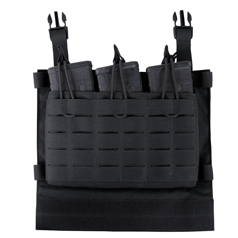 Plataforma frontal LCS VAS con bolsas cosidas en color verde para tres cargadores AR15 o AK
