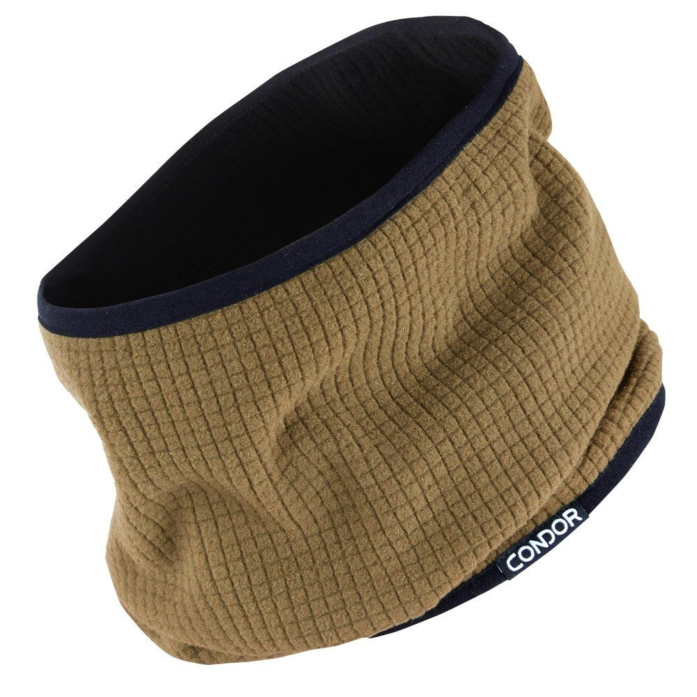 Braga de cuello GAITOR reversible marrón y negro en grid fleece