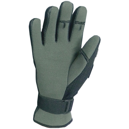 Guantes tácticos de neopreno negros para invierno con puño ajustable y dedos abatibles