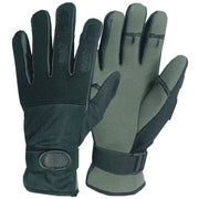 Guantes tácticos de neopreno negros para invierno con puño ajustable y dedos abatibles