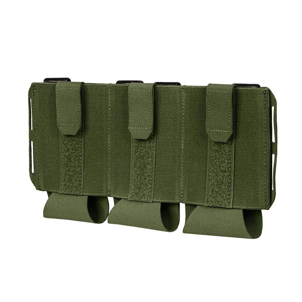 Porta cargadores VAS FLEX triple verde, funda abierta para sistema Vanquish Armour (VAS)