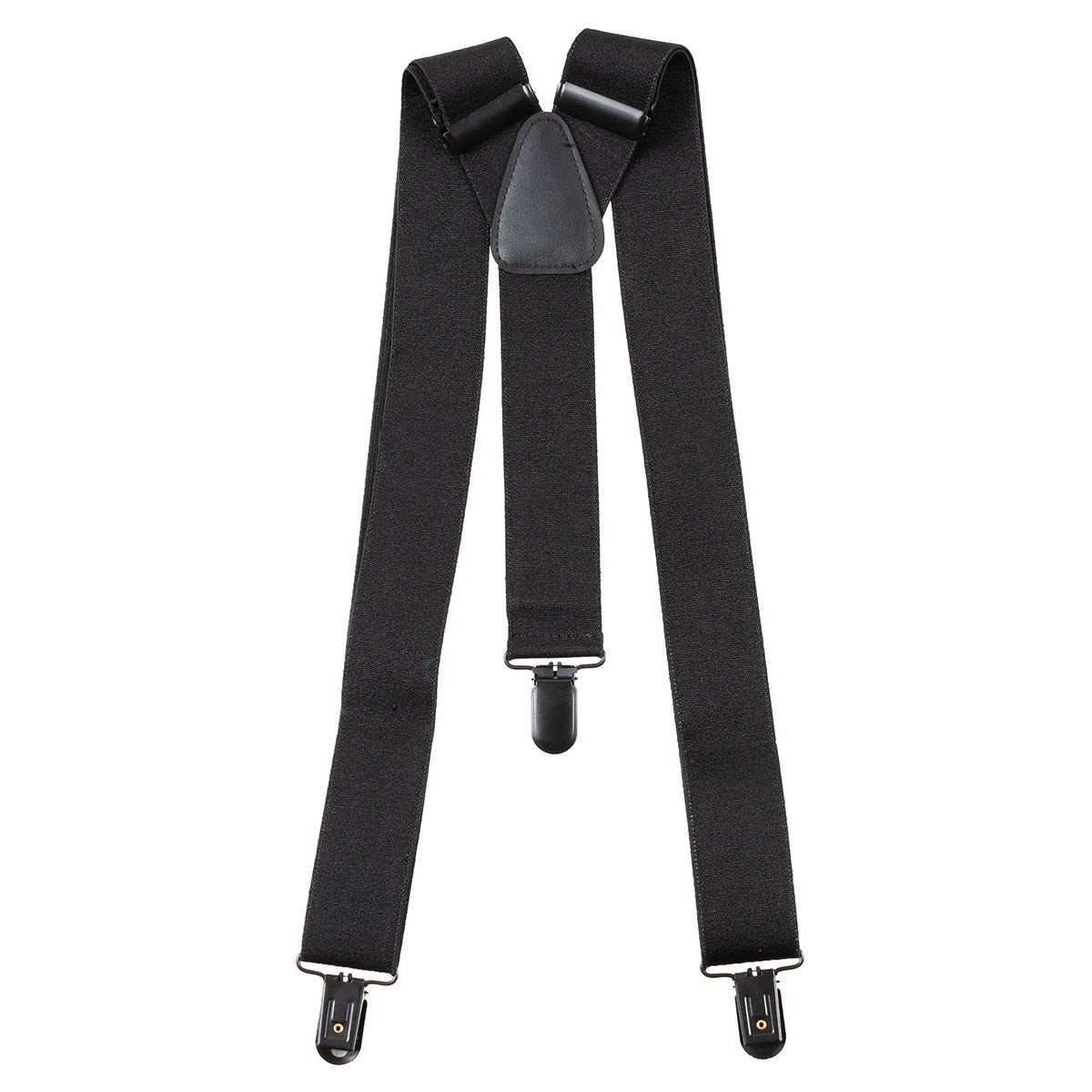 Tirantes en Y negros elásticos con tres clips