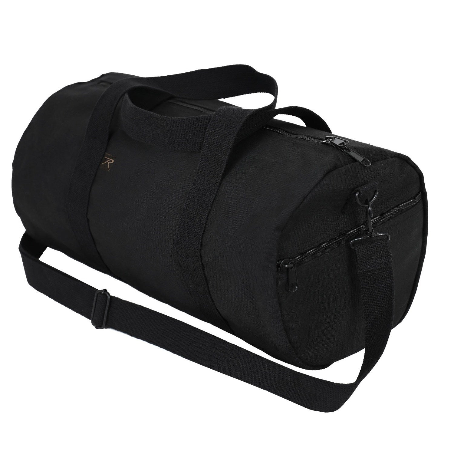 Bolso cilíndrico de algodón WOODLAND 48x23 cm con cremallera robusta y correa bandolera ajustable y desmontable