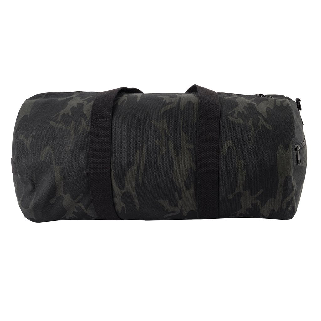 Bolso cilíndrico de algodón WOODLAND 48x23 cm con cremallera robusta y correa bandolera ajustable y desmontable