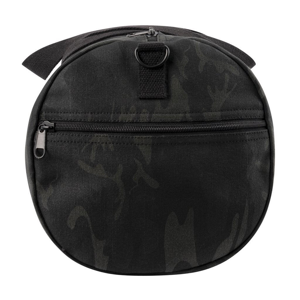 Bolso cilíndrico de algodón WOODLAND 48x23 cm con cremallera robusta y correa bandolera ajustable y desmontable
