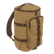 Bolsa convertible 19" de lona, vista frontal con asas y correas