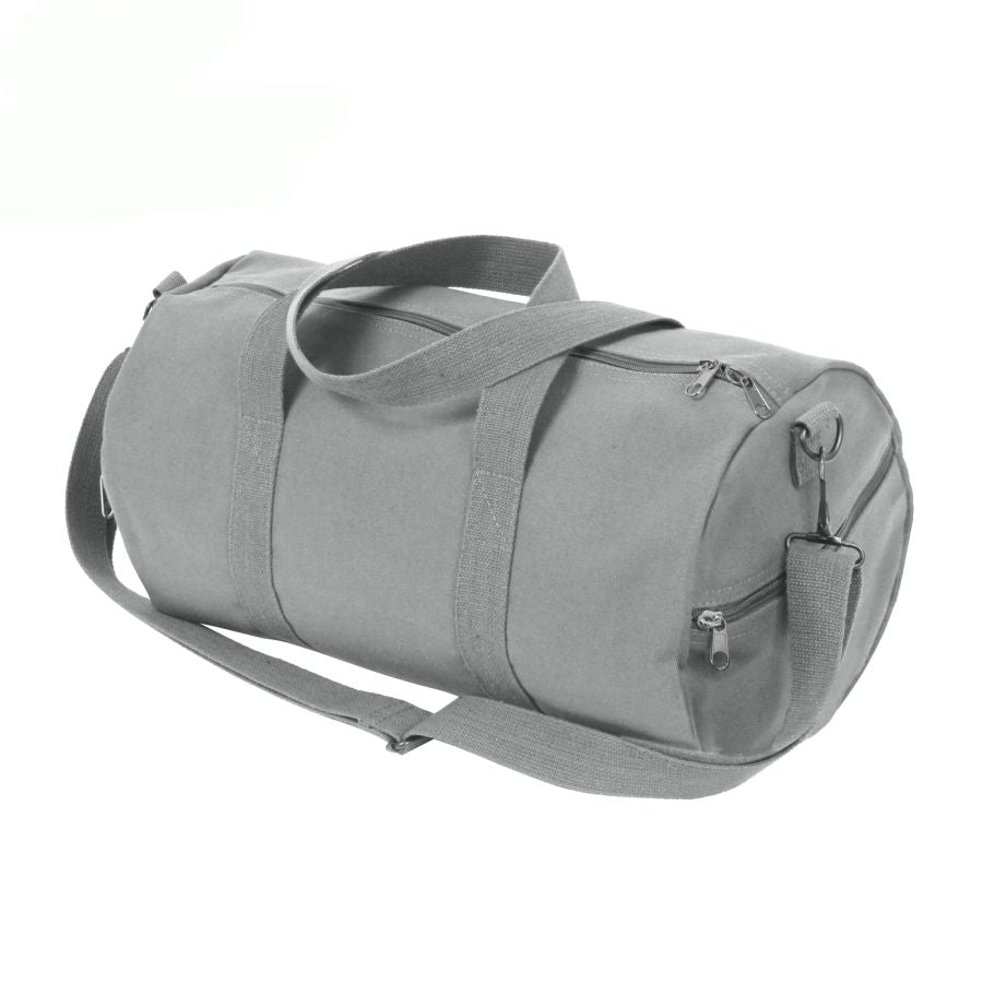 Bolso cilíndrico de algodón WOODLAND 48x23 cm con cremallera robusta y correa bandolera ajustable y desmontable