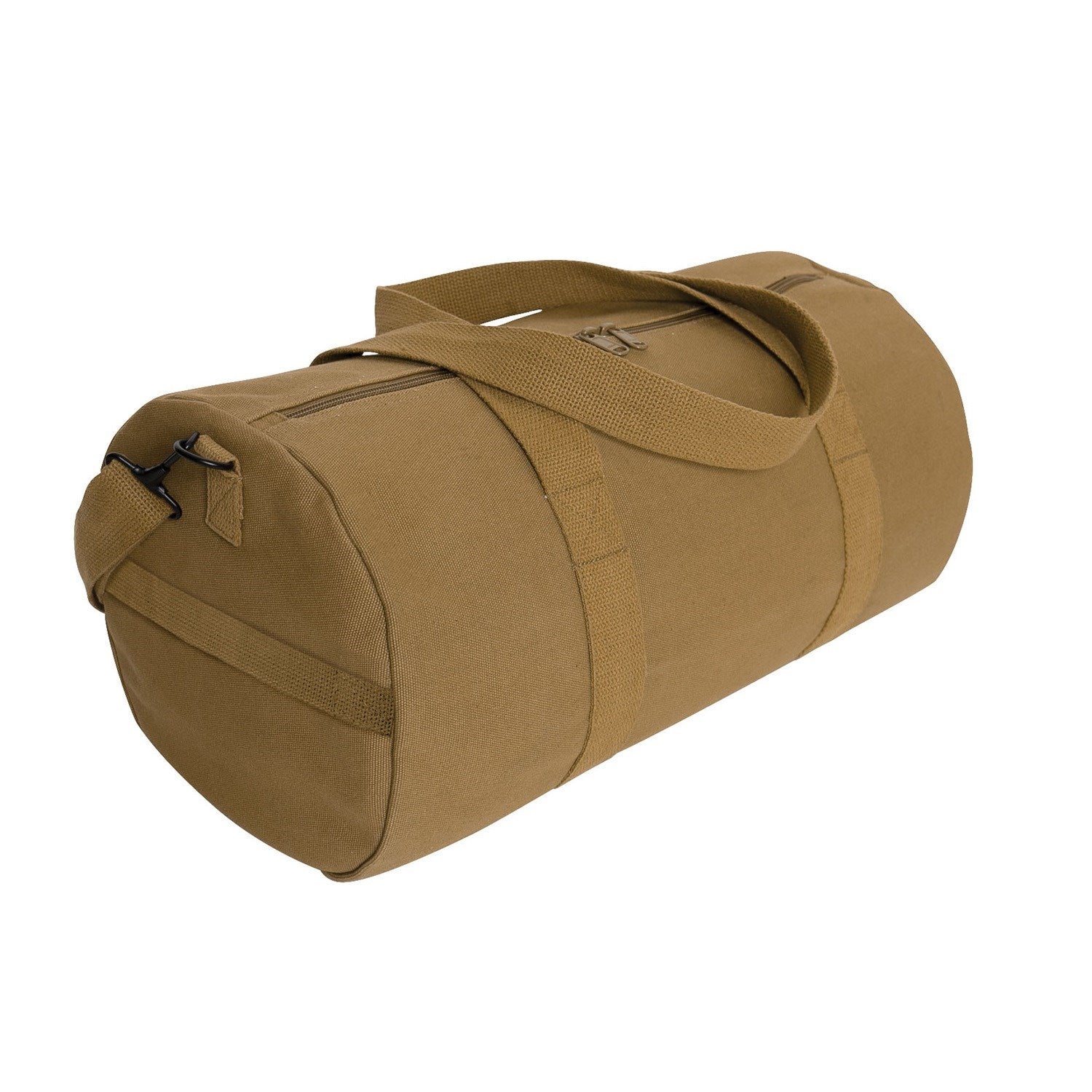 Bolsa de hombro cilíndrica de algodón WOODLAND 48 x 23 cm con cremallera y correa ajustable