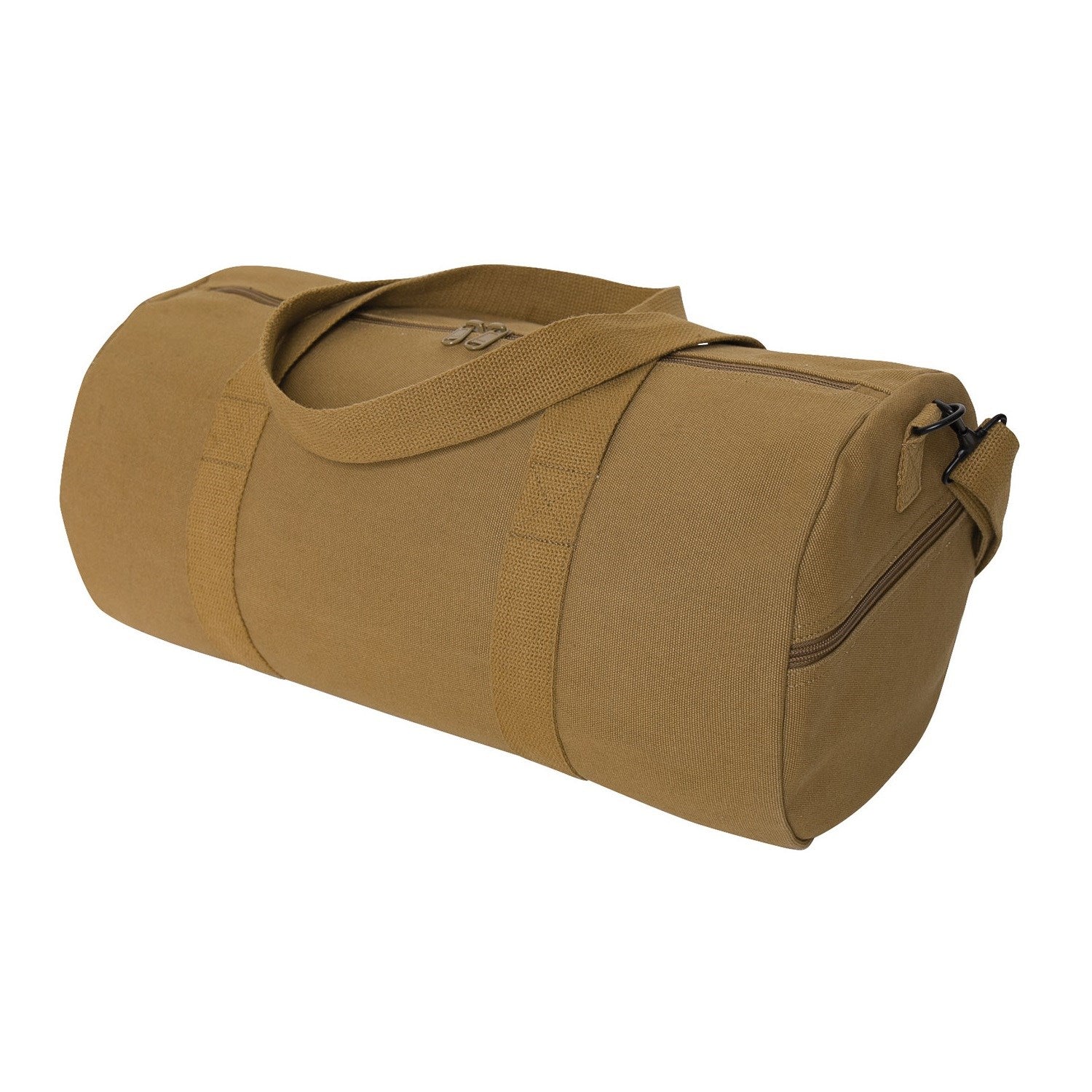 Bolsa de hombro cilíndrica de algodón WOODLAND 48 x 23 cm con cremallera y correa ajustable