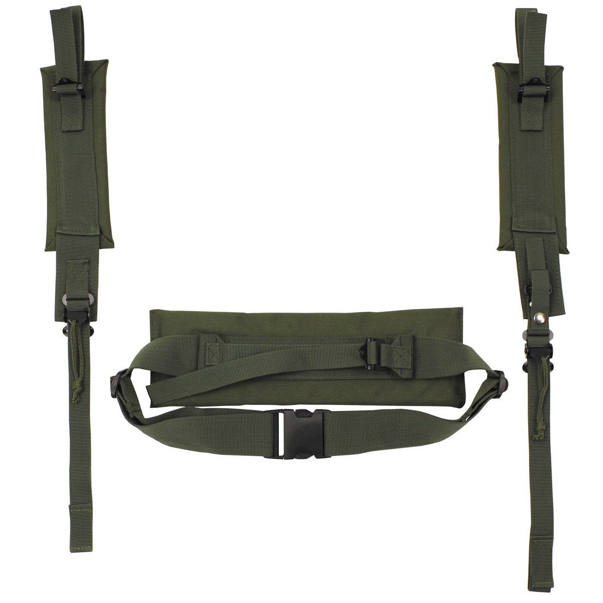 Juego de correas ALICE verde, incluye cinturón lumbar y 2 correas