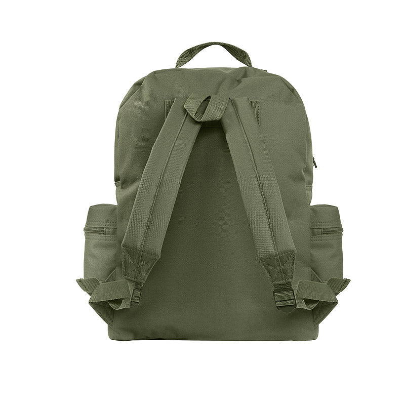Mochila DELUXE verde, pequeña, poliéster con tratamiento PVC impermeable
