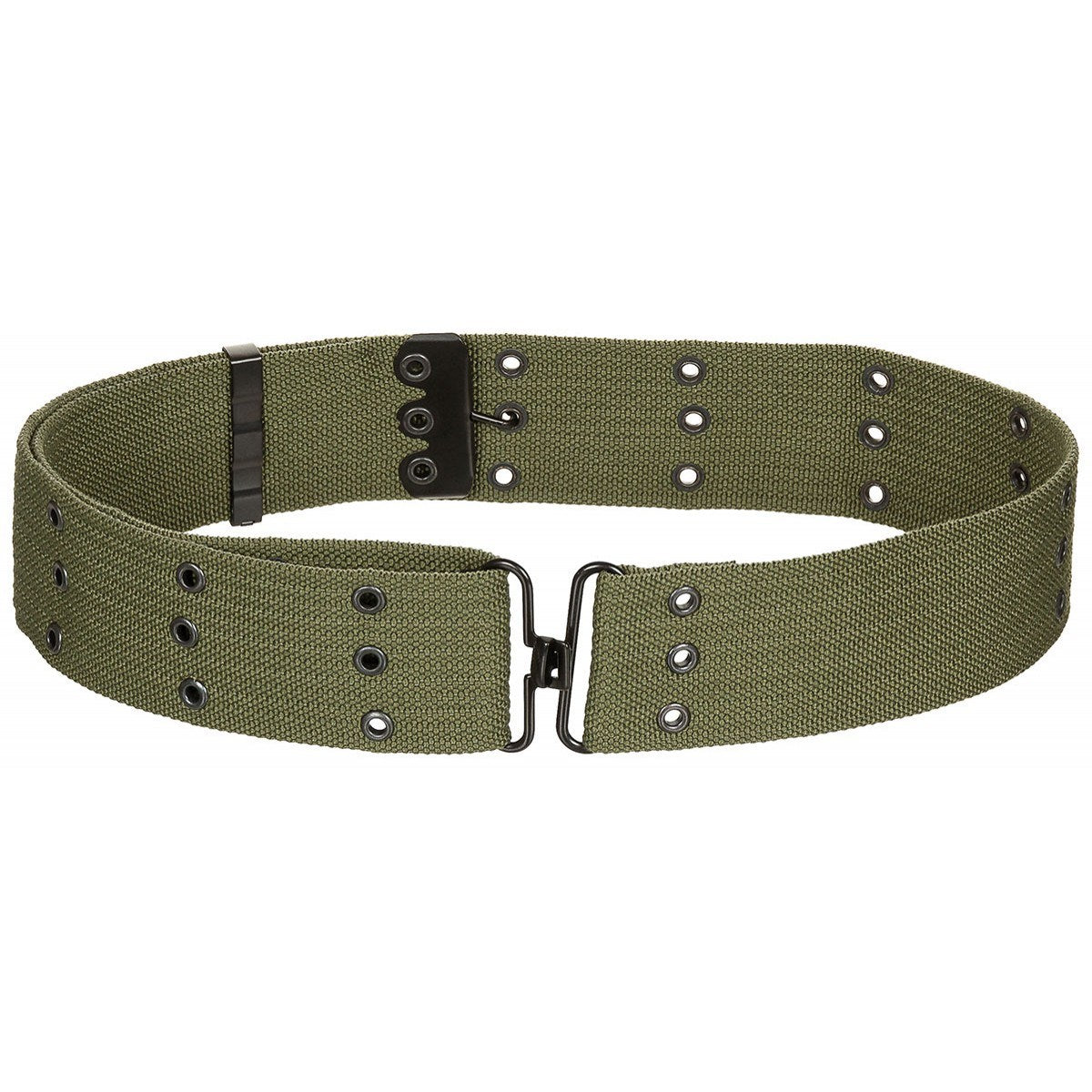 Cinturón ancho tipo US LC1 negro con hebilla metálica, 6 cm de ancho