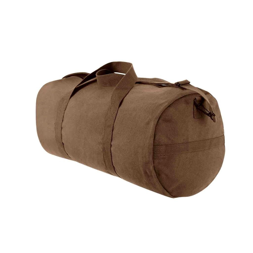 Bolsa bandolera cilíndrica gris 60 x 30 cm de algodón resistente con cierre de cremallera