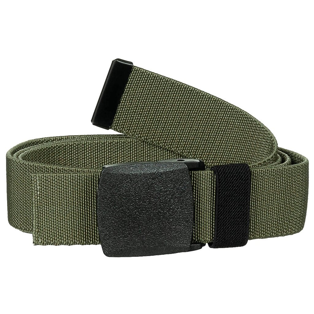 Cinturón elástico táctico negro (Opasek elastický TACTICAL ČERNÝ) con hebilla