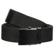 Cinturón 30 mm negro con hebilla metálica negra, ajustable hasta 130 cm