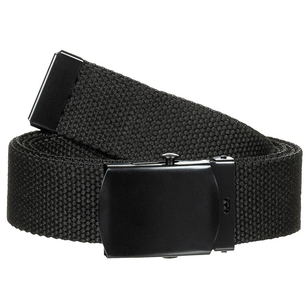Cinturón 30 mm negro con hebilla metálica negra, ajustable hasta 130 cm