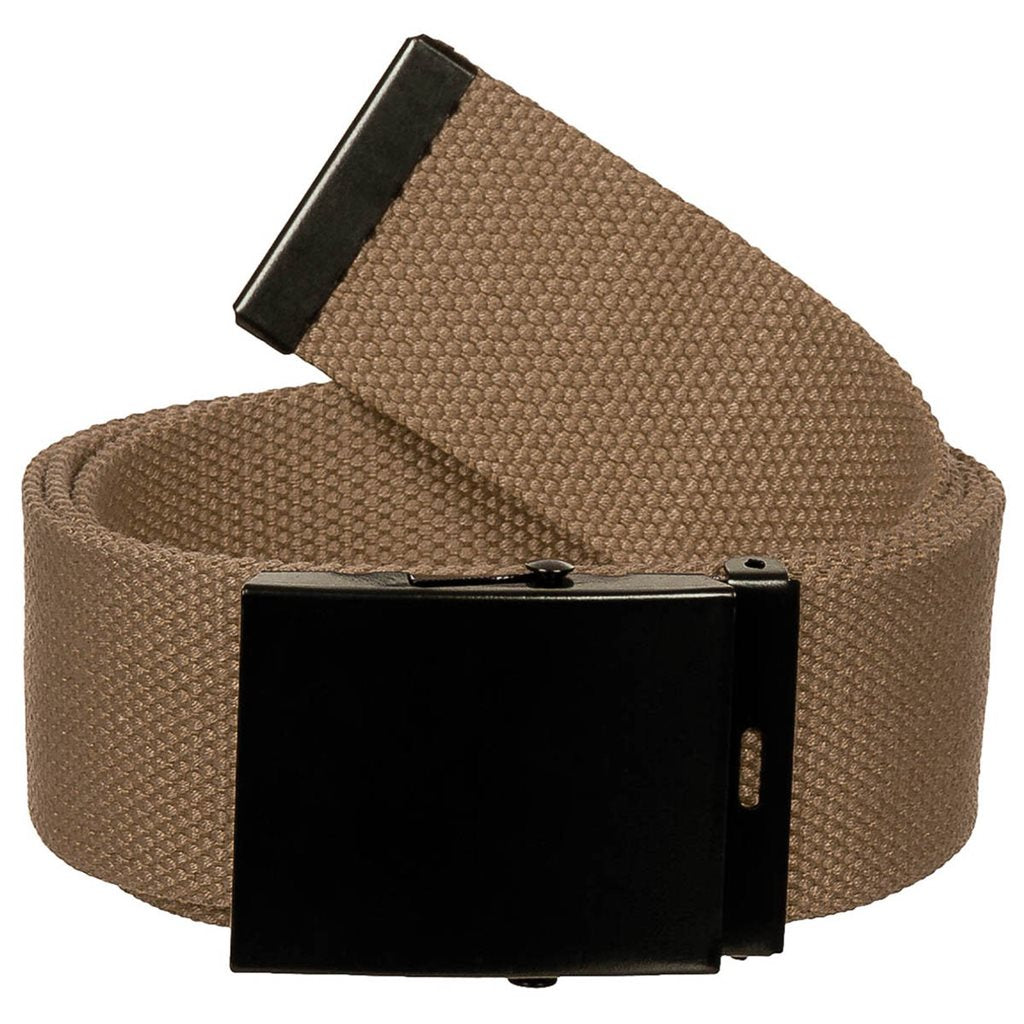 Cinturón US ancho 4,5 cm, ajustable hasta 130 cm, color arena, 80% algodón 20% poliéster
