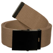 Cinturón US ancho 4,5 cm, ajustable hasta 130 cm, color arena, 80% algodón 20% poliéster