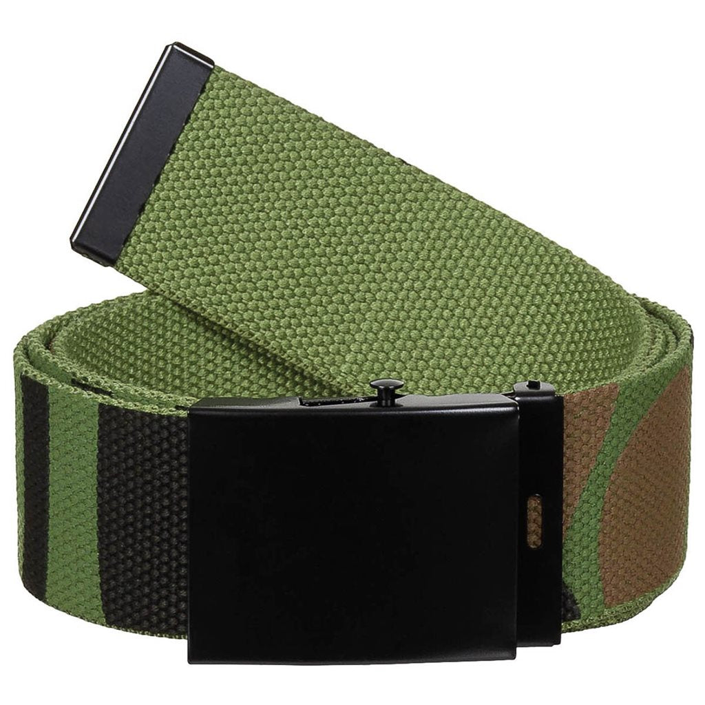Cinturón US ancho 4,5 cm, ajustable hasta 130 cm, color arena, 80% algodón 20% poliéster