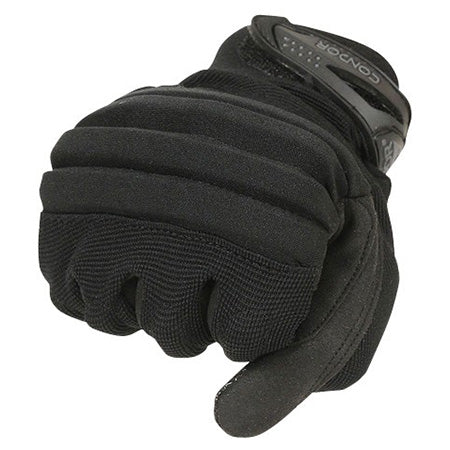 Guantes STRYKER acolchados negros con detalle de acolchado en los nudillos