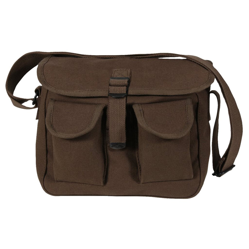 Bolsa bandolera AMMO Rothco de lona de algodón, 26 x 20 x 10 cm, correa ajustable