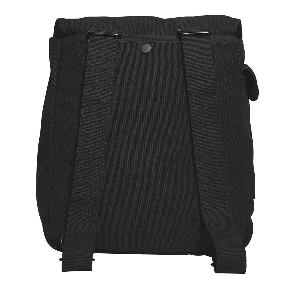 Bolsa/mochila MUSETTE KHAKI en lona de algodón estilo army retro con cierre de hebillas y correas ajustables