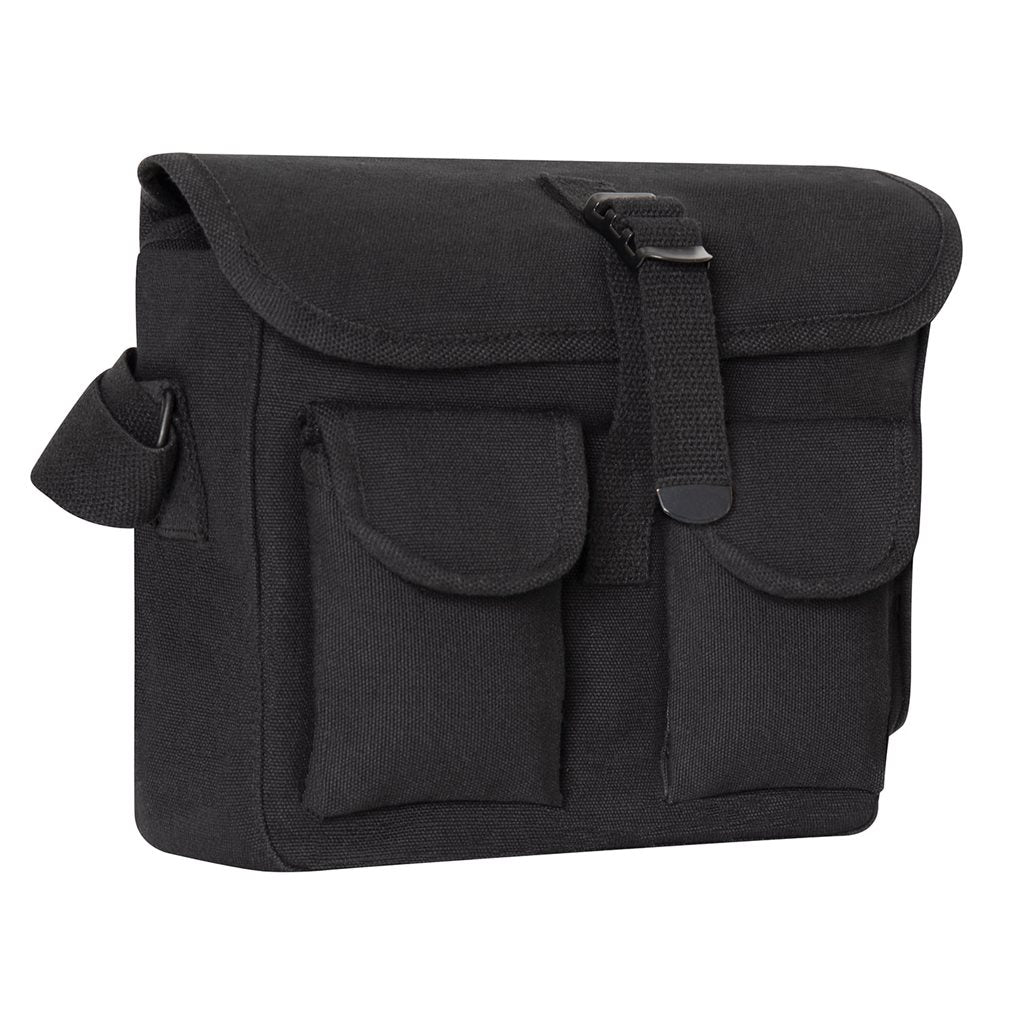 Bolsa bandolera AMMO Rothco de lona de algodón, 26 x 20 x 10 cm, correa ajustable