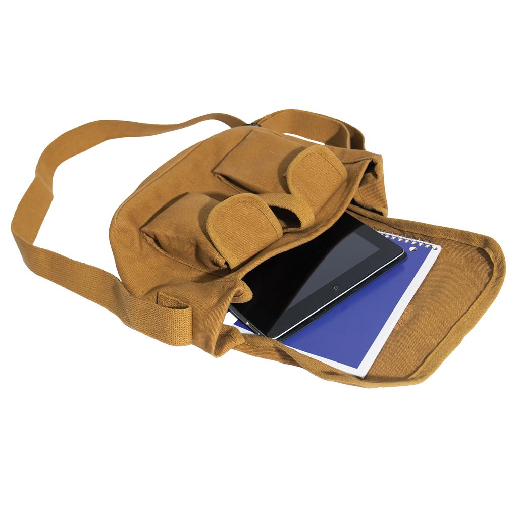 Bolsa bandolera AMMO Rothco de lona de algodón, 26 x 20 x 10 cm, correa ajustable