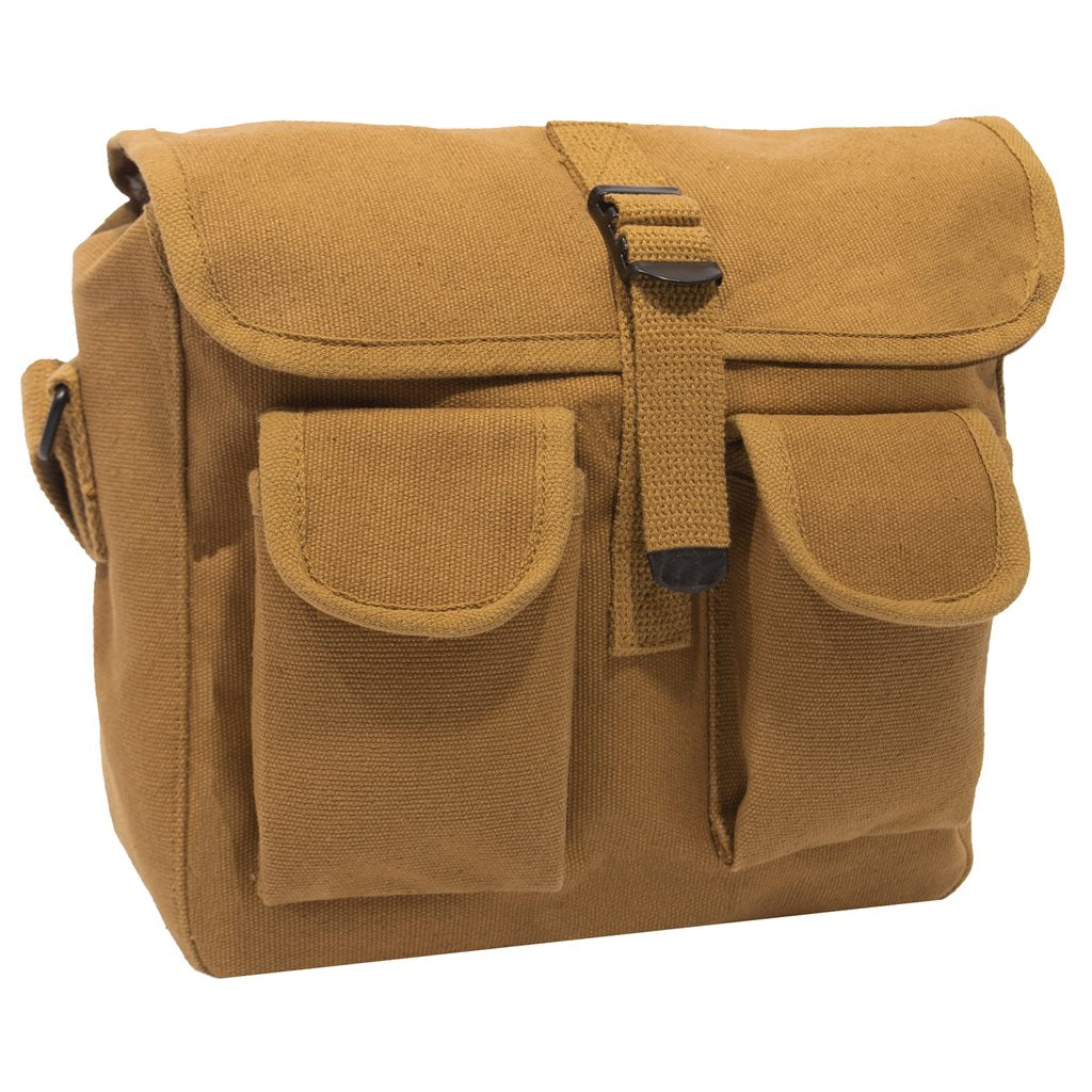Bolsa bandolera AMMO Woodland de lona de algodón 26 x 20 x 10 cm